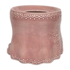 Vintage Ceramic Candle Shade Tealight Luminary Pink Roses Shabby Chic Cottage