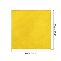 35 Inch Square Satin Head Scarf Silk Feeling Hair Scarf, Bright Yellow