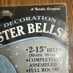 VTG 90s Beistle Westminster Wedding Bells 2 15 In Honeycomb Decor Light Blue USA