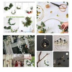 4 Pack 10 inches Metal Floral Hoop, Gold Wreath Rings for Craft Macrame Rings…
