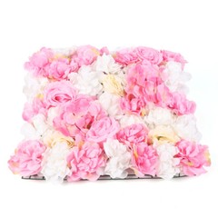 12pcs Artificial Silk Flower Wall Panels 24″x16″ Pink&Yellow&White Wedding Decor
