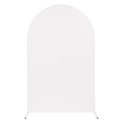 Set Of 2 White Metal Wedding Arch Stands Carbon Steel Backdrop 1.4m
