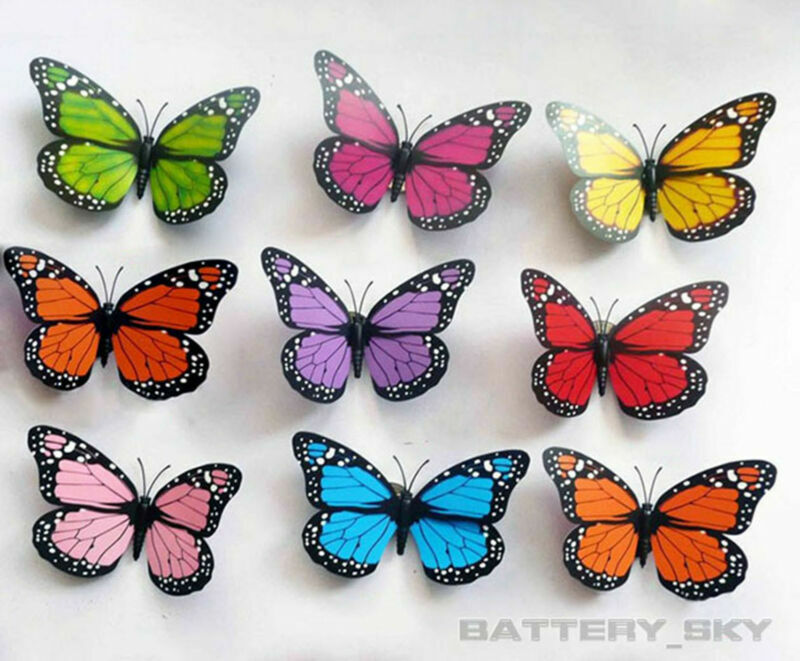 3D Colorful Artificial Butterflies Dummy Craft Wedding Party Floral Decor Gift