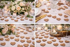 Unfinished Wood Heart Craft Embellishments Party Table Scatter DIY