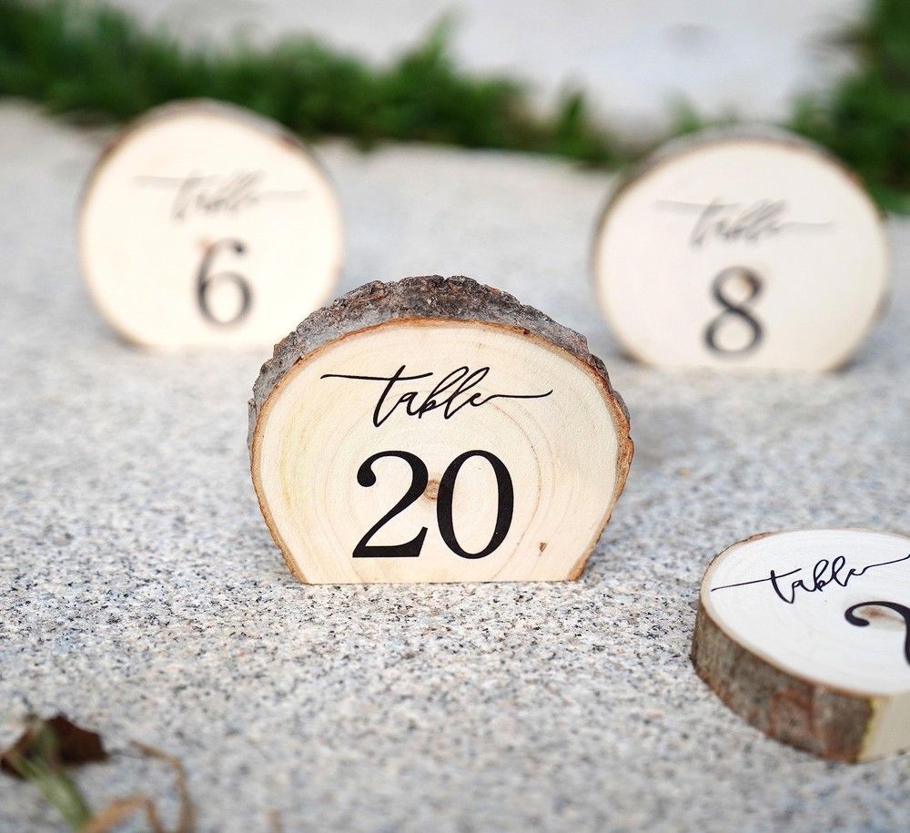 Rainbow Pana Wooden Wedding Table Numbers 1-20, Perfect for Centerpiece, Rece…