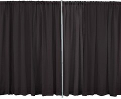 12 FOOT HIGH x 5 FOOT WIDE PREMIUM DRAPE CURTAIN (FOR PIPE AND DRAPE DISPLAYS)