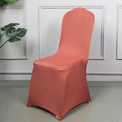 10 Terracotta Spandex Fitted Banquet Chair Covers Wedding Reception Decorations