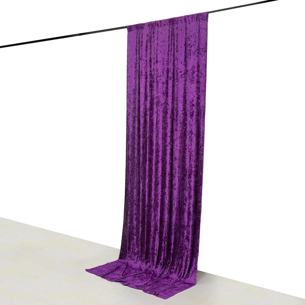 PURPLE 5 ft Premium Velvet Backdrop Curtain Party Wedding Booth Decorations