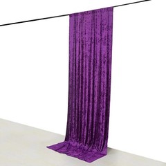 PURPLE 5 ft Premium Velvet Backdrop Curtain Party Wedding Booth Decorations