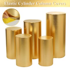 1pcs Gold Cover For Cake Display Stand Round Plinth Cylinder Pedestal Wedding