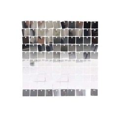 24 Silver Square Sequin Shimmer Wall Photo Backdrop Panels Party Decorations