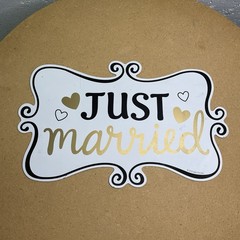 Used Large Just Married Magnet for Wedding Car Or Truck-12’X7.5’-Free Shipping
