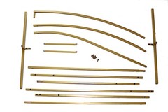 Gold 8 feet Metal Floral Display Frame Half Moon Backdrop STAND Arch Party Event