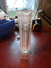 Lot of 12 Vintage 8″ Regaline Clear Plastic Vases Wedding Venue Decor 263