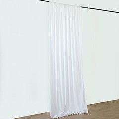 5 ft x 30 ft WHITE Polyester Ceiling Drapes Backdrop CURTAIN PANEL Party Events