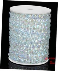 99FT Crystal Garland Strands, Acrylic Iridescent Crystal Beads 99ft-iridescent