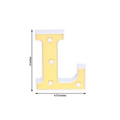 6″ tall GOLD L LED Lighted Marquee Letters Sign Party Wedding Events Decorations