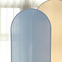 6 ft DUSTY BLUE Matte Fitted Spandex Round Top Arch Backdrop STAND COVER Party