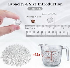Versatile 1000PCS Clear Plastic Gems for Weddings and Party Decorations
