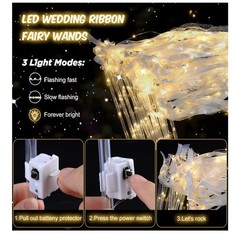 HONLYNE 100PCS Light up Wands for wedding, Wedding White Warm