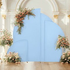 Backdrop Stand Set,Half Moon Shape Elastic Scalability Arch Backdrop Stand Cover