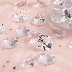 2 Pounds of 25 Carat Clear Acrylic Diamonds Big Diamonds WEDDING TABLE