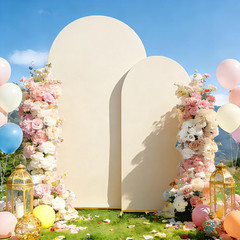 Arch Cover Set 7.2Ft,6Ft,Arch Backdrop Cover Wedding Spandex Fitted round Top Ch