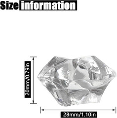 Fake Ice Rocks, 140PCS Big Acrylic Rocks Plastic Diamonds, Vase Fillers Table Sc