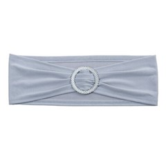 100 Spandex Stretch Chair Cover Sash Bows Wedding Party (Light Silver)~FREE SHIP