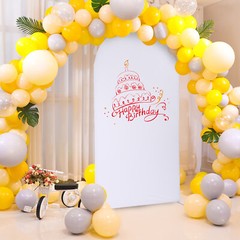 White Wedding Arch Backdrop Stand 1.2 × 0.5 × 2.2 m Balloon Frame Kit