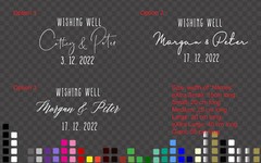 Personalised Wedding Wishing Well Vinyl Decal Sticker