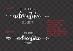 Let the Adventure Begin Wedding Sign Decal | Vinyl Sticker Mirror Wall