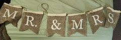 Burlap “Mr & Mrs” Garland Rustic Sign Bridal Shower Wedding 68 Inches Matrimony
