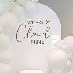 HOTIYOK Oh Baby Sign for Backdrop We are on Cloud Nine Baby Shower Stickers L…