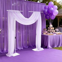 2Pcs Wedding Backdrop Stands Adjustable Height Backdrop Stands 37-97in