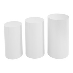 3 Piece Round Cylinder Pedestal Stands For Party Wedding Party Display Decor