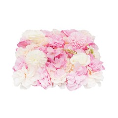 6pcs Artificial Flower Wall Panels Decorative Faux Hydrangea Floral Wall Mat Pad