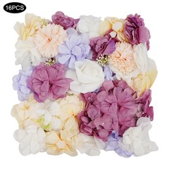 13.77*13.77in Artificial Flower Wall Panels Party Decor 16pc Flower Wall Panel