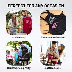 Funny Couple Aprons – Gift Ideas For Her Him – Wedding, Engagement, Bridal, B…