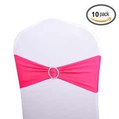 DH Wedding Banquet Party Chair Sash Bands & Buckle Slider in Colors 10PCS