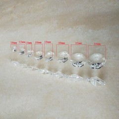 100pcs 10~24MM 2 Holes Octagonal Crystal Beads Prism Chandelier Curtain Part DIY
