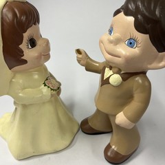Vintage Ceramic Bride And Groom 1970’s