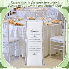 Reserved Memorial Wedding Chair Sign with love from Heaven Cotton Linen Weddi…