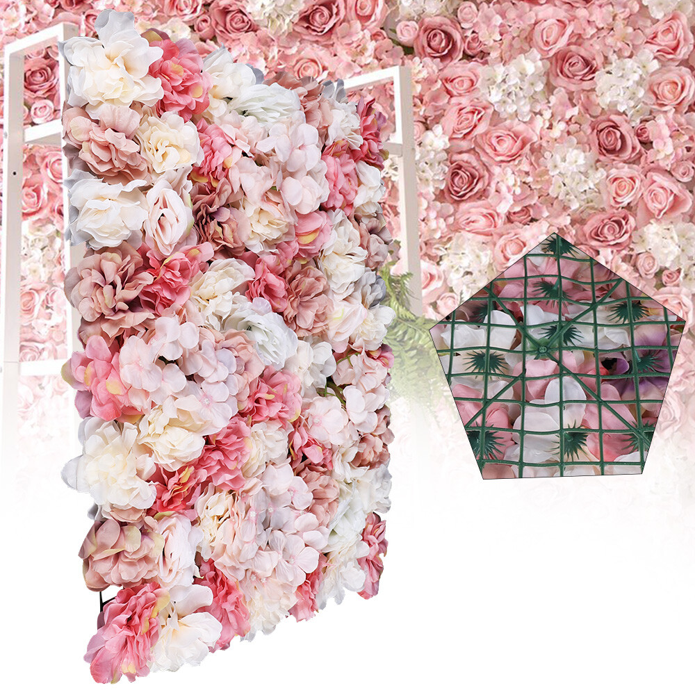 6 Pcs Artificial Velvet Hydrangea Flower Wall Panels for Events Decor