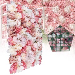 6 Pcs Artificial Velvet Hydrangea Flower Wall Panels for Events Decor