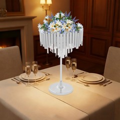 Modern Flower Stand forWedding Birthday Party Events,Silver Wedding Flower Stand