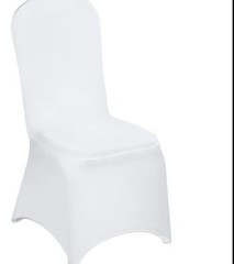 White 12PCS Stretch Spandex Chair Covers Wedding Banquet Decoration