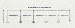 ADJUSTABLE QUICK BACKDROP KIT 8 FT TALL x 10 FT- 50 FT WIDE PIPE WITHOUT DRAPE
