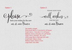 Personalised Family Name Wedding Wishing Well Decal – Custom “Mr & Mrs” Sign