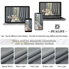DUALIFE 132 Inch Curtains Extra Long Back Tab and Rod Pocket Thermal Insulate…